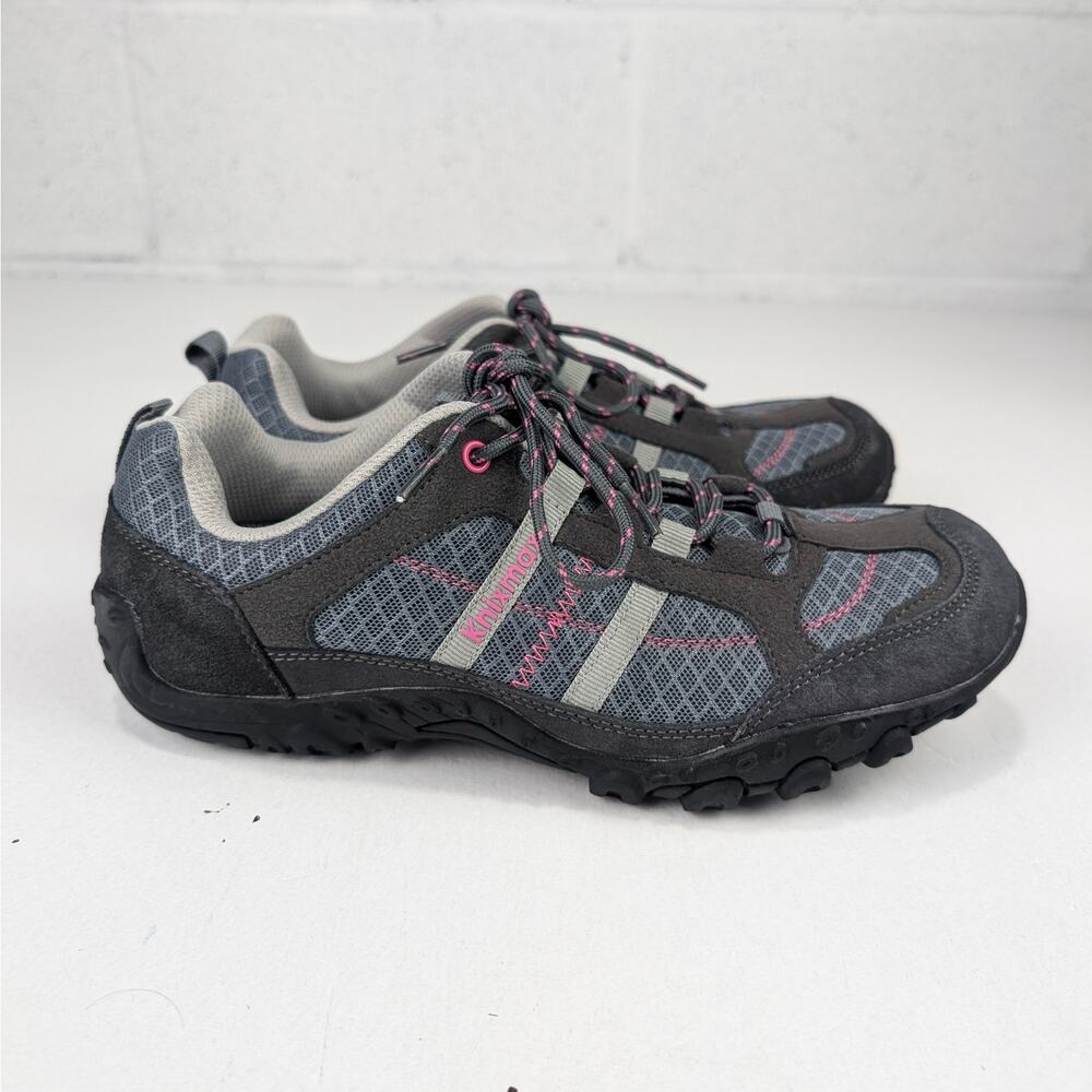 Knixmax Women's 9 Low Hiking Sneakers -Gray/Pink